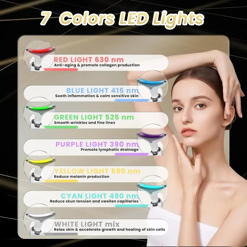 LED Face and Neck Massager – Anti-Aging Skincare Tool