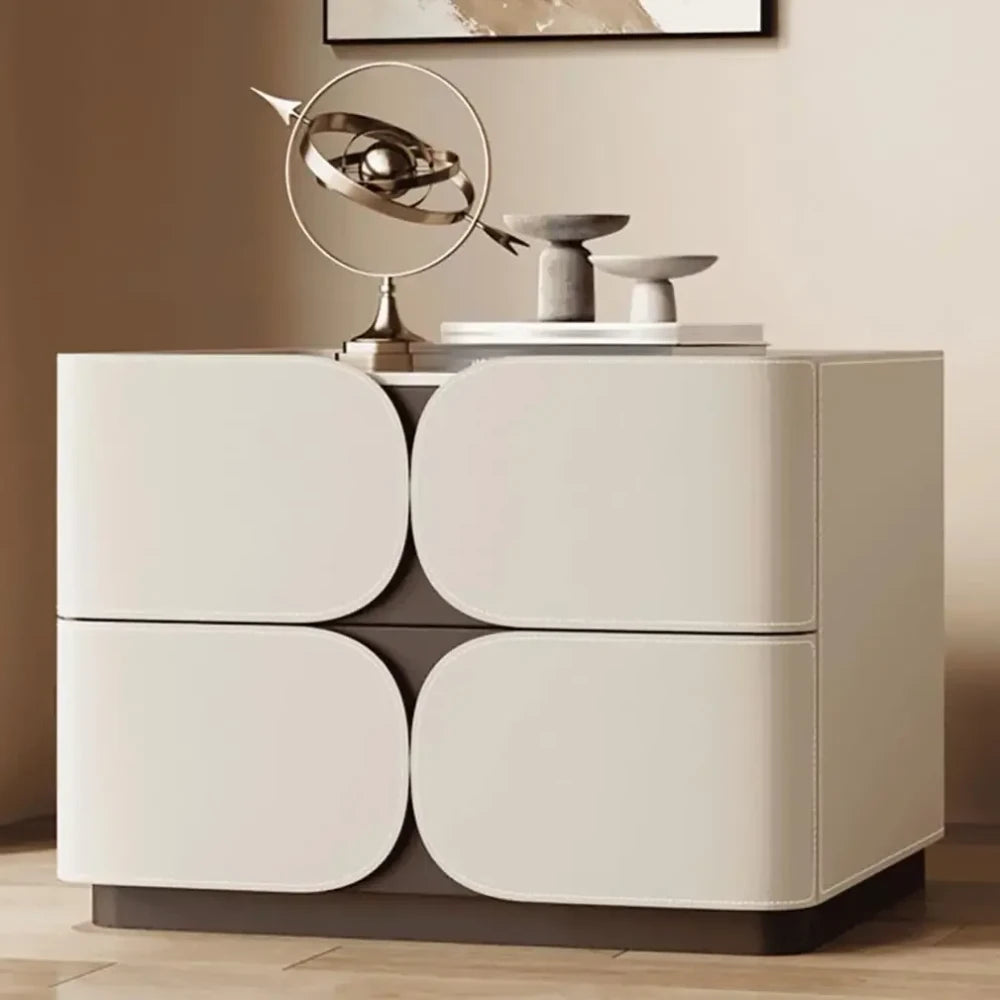 Leather Surface Small Bedside Cabinet – Stylish Nightstand