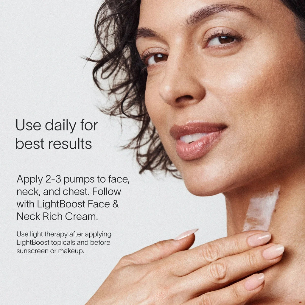 Solawave LightBoost Face & Neck Serum – LED Light Therapy Serum