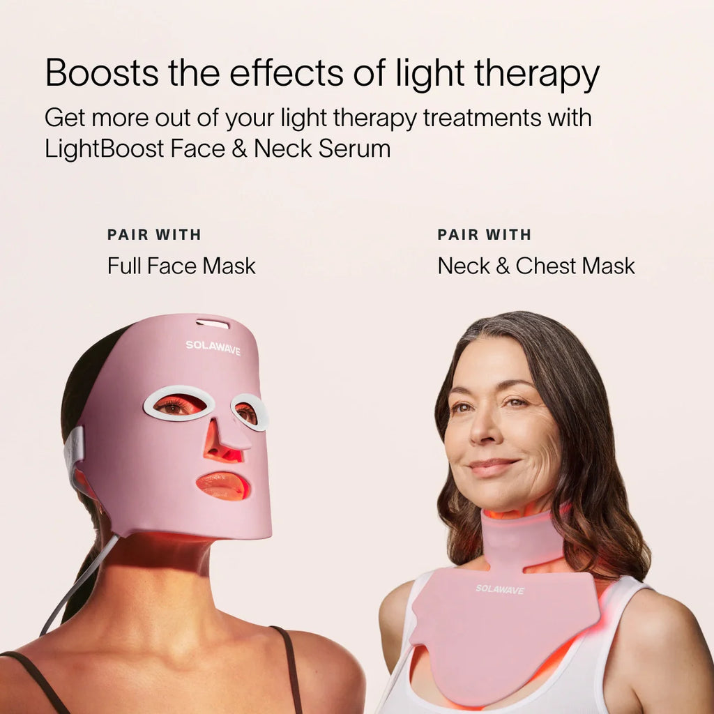 Solawave LightBoost Face & Neck Serum – LED Light Therapy Serum