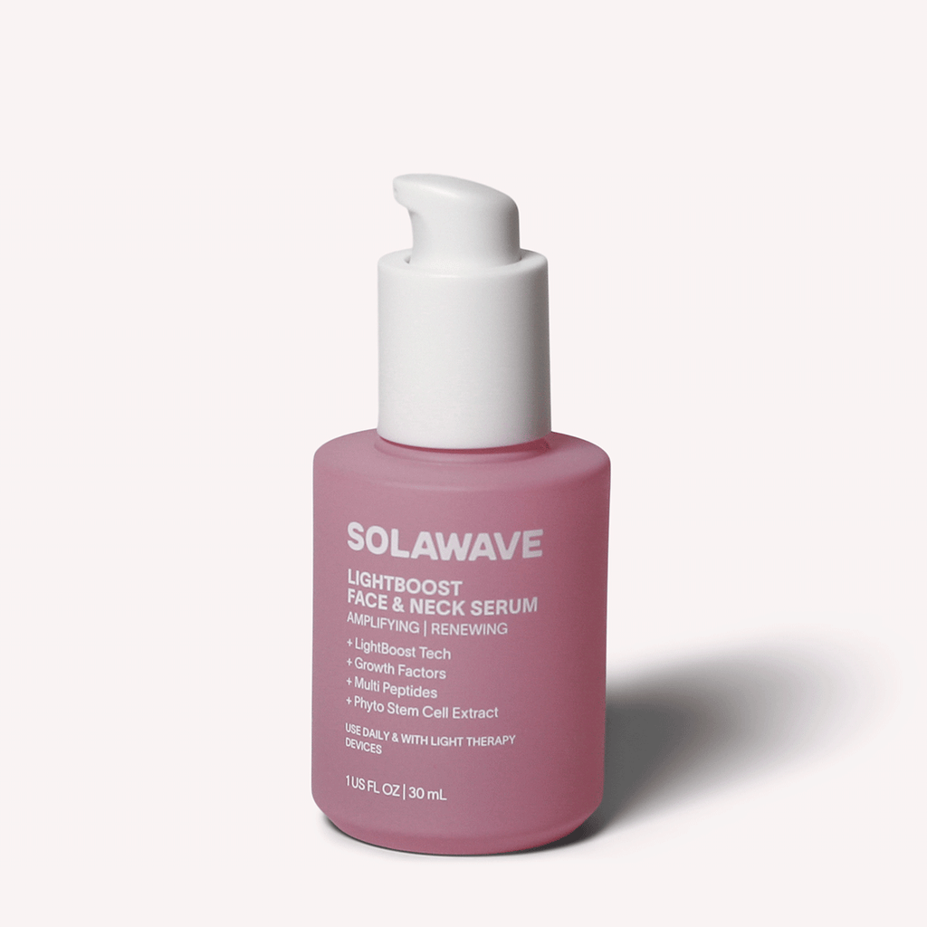 Solawave LightBoost Face & Neck Serum – LED Light Therapy Serum